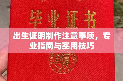 江川出生证明制作注意事项，专业指南与实用技巧