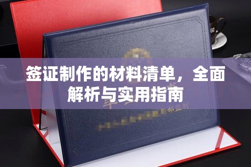 江川签证制作的材料清单，全面解析与实用指南