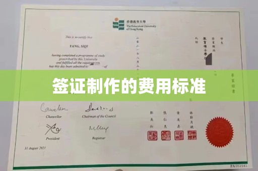 江川签证制作的费用标准